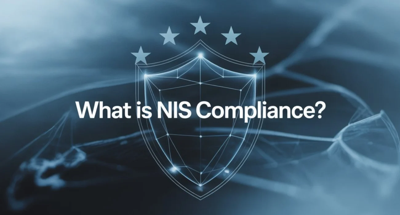 Illustration of NIS2 compliance and cybersecurity strategy for EU businesses in 2025